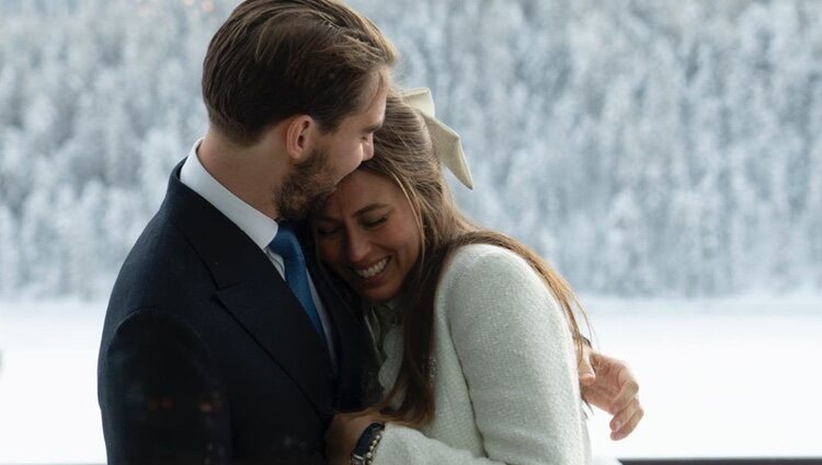 Felipe de Grecia y Nina Flohr en su boda civil