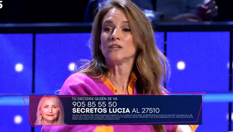 Elena Rodríguez en el plató de 'Secret Story' / Foto: Telecinco.es