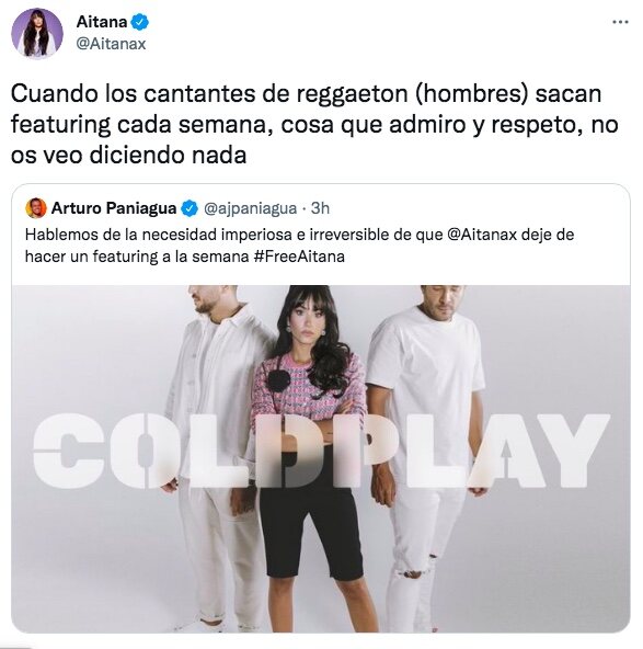 Aitana reacciona a lo que dicen de ella | Twitter