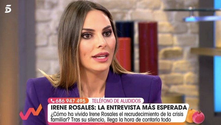 Irene Rosales habla claro | Foto: telecinco.es