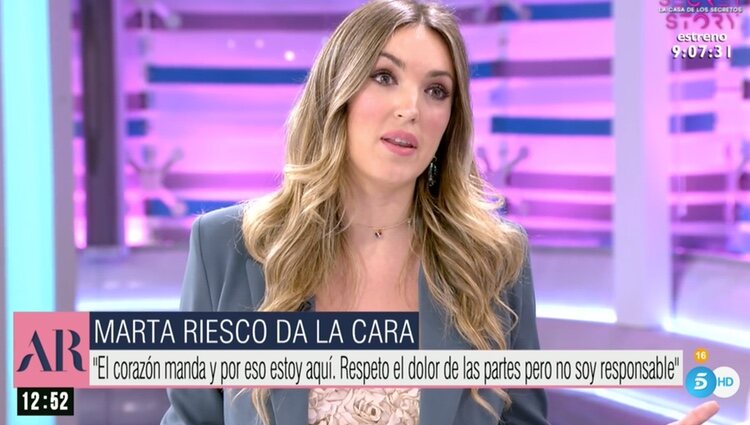 Marta Riesco durante su intervención en 'El Programa de AR' para hablar de su relación con Antonio David Flores