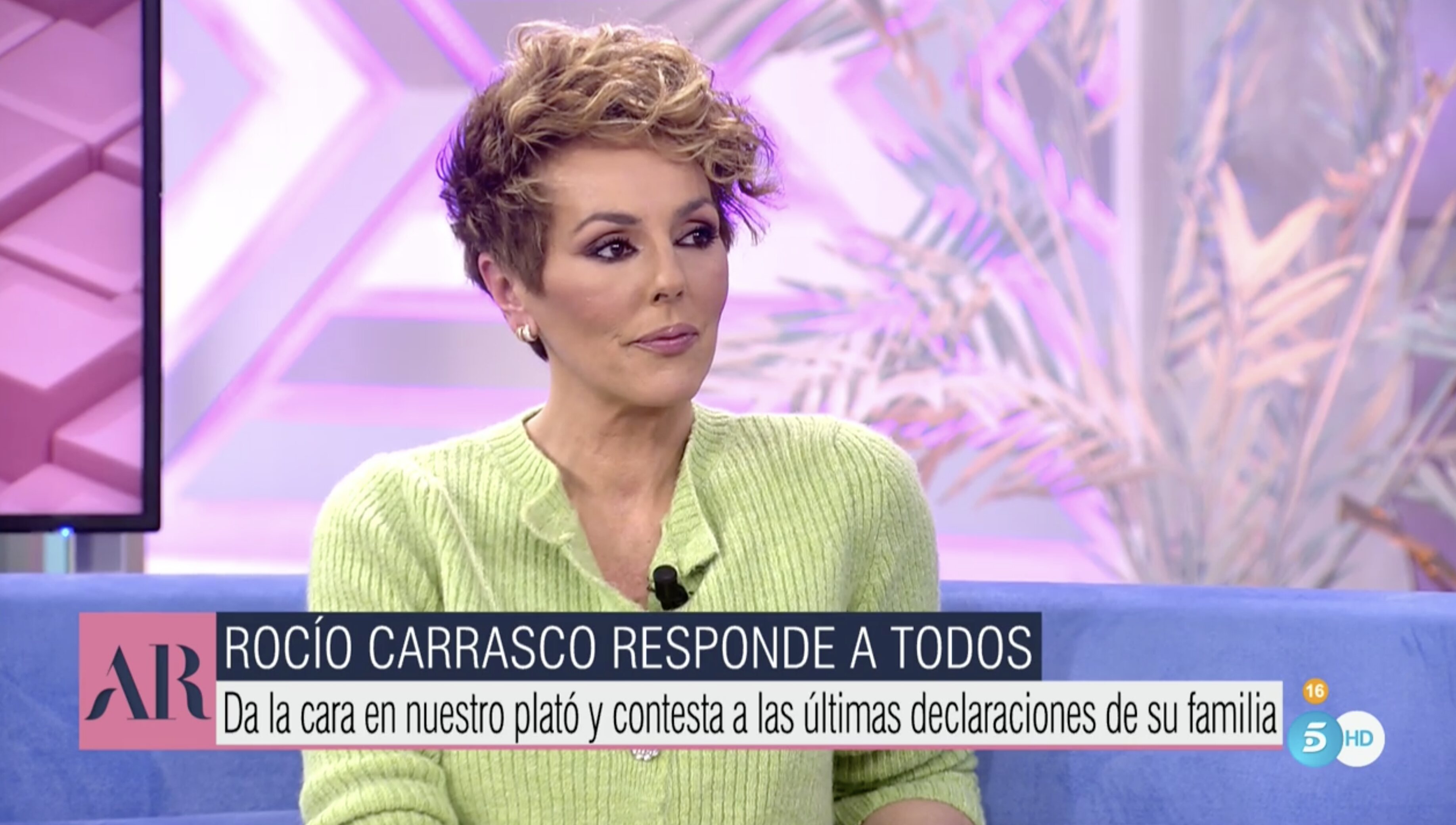 Rocío Carrasco en el plató de 'El programa de AR'/ Foto: telecinco.es