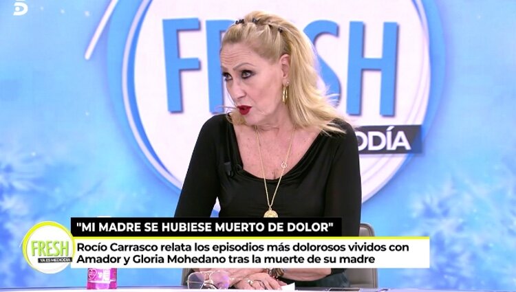 Rosa Benito muy dolida con Rocío Carrasco / Foto: Telecinco.es