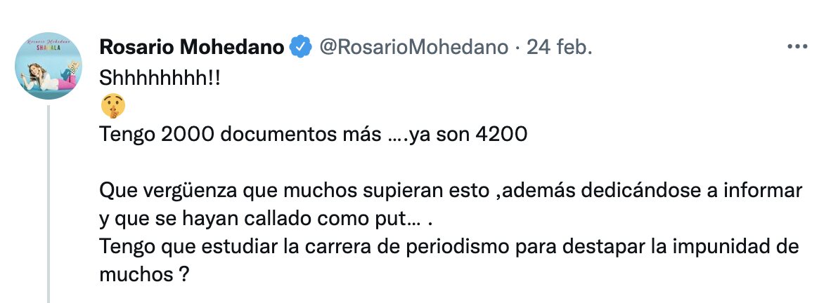 Rosario Benito ataca a quien guardó silencio todos estos años | Foto: Twitter