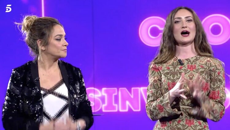 Tenso momento entre Carmen y Toñi Moreno en el plató / Foto: Telecinco.es