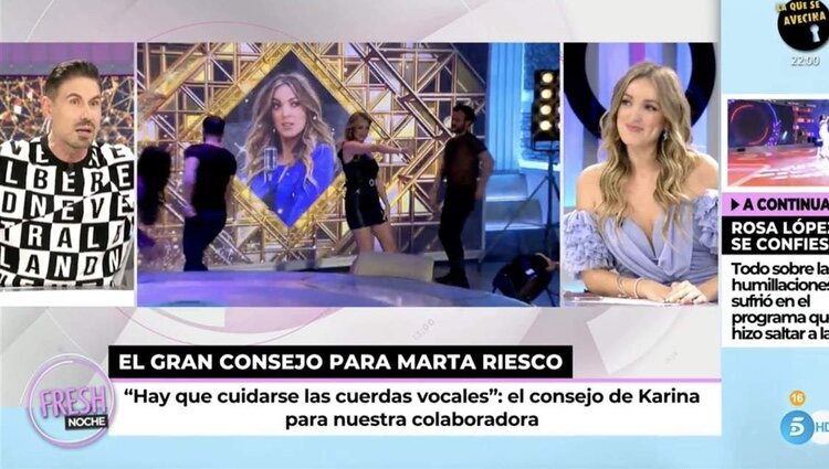 Marta Riesco en 'Ya son las ocho' | Foto: telecinco.es