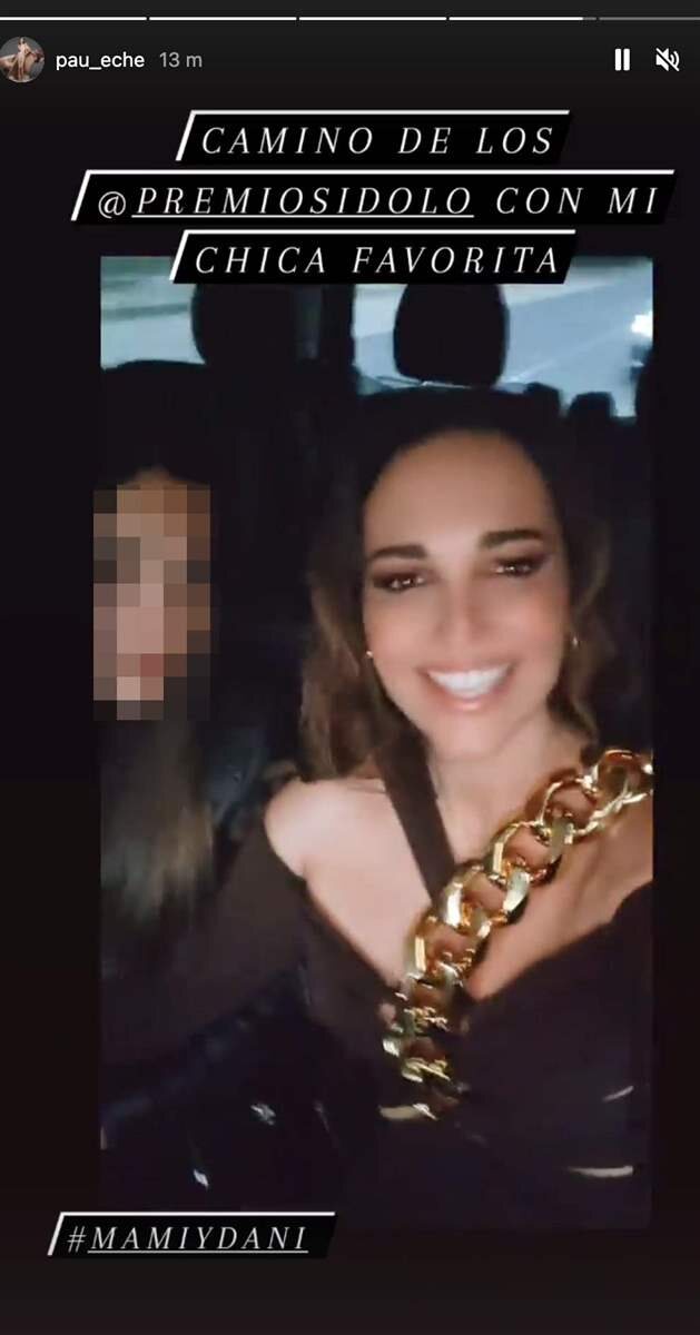 Paula Echevarría con su hija Daniella en el coche de camino a los Premios Ídolo/ Foto: Instagram