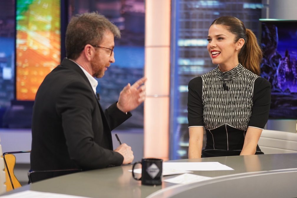 Juana Acosta habla con Pablo Motos en 'El Hormiguero'/ Foto: Antena 3