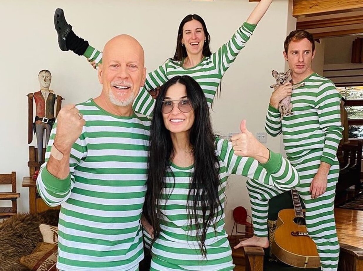 Bruce Willis en familia con Demi Moore/ Foto: Instagram