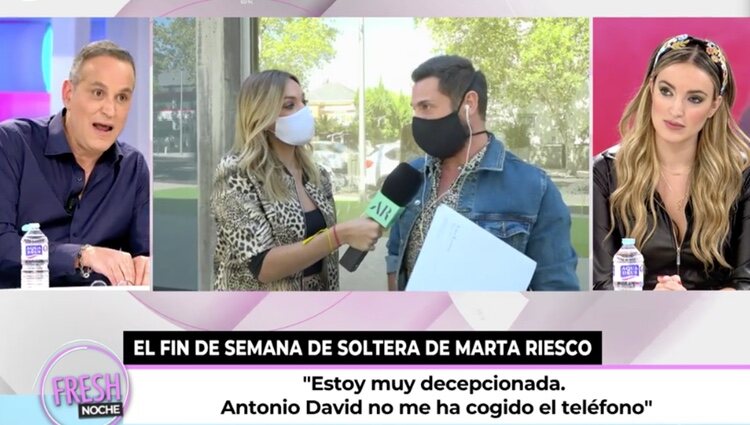 Aurelio Manzano y Marta Riesco en 'Ya son las ocho' / Foto: Telecinco.es