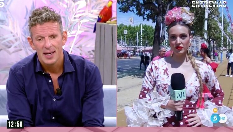 Marta en la feria hablando con Joaquín | Foto: telecinco.es