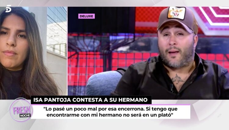 Isa Pantoja comenta la entrevista de su hermano / Foto: Telecinco.es