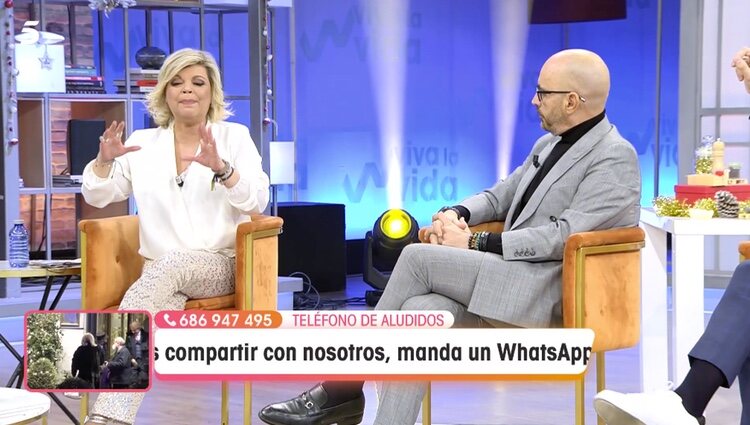 Diego Arrabal y Terelu Campos en el plató de 'Viva la Vida' / Foto: Telecinco.es