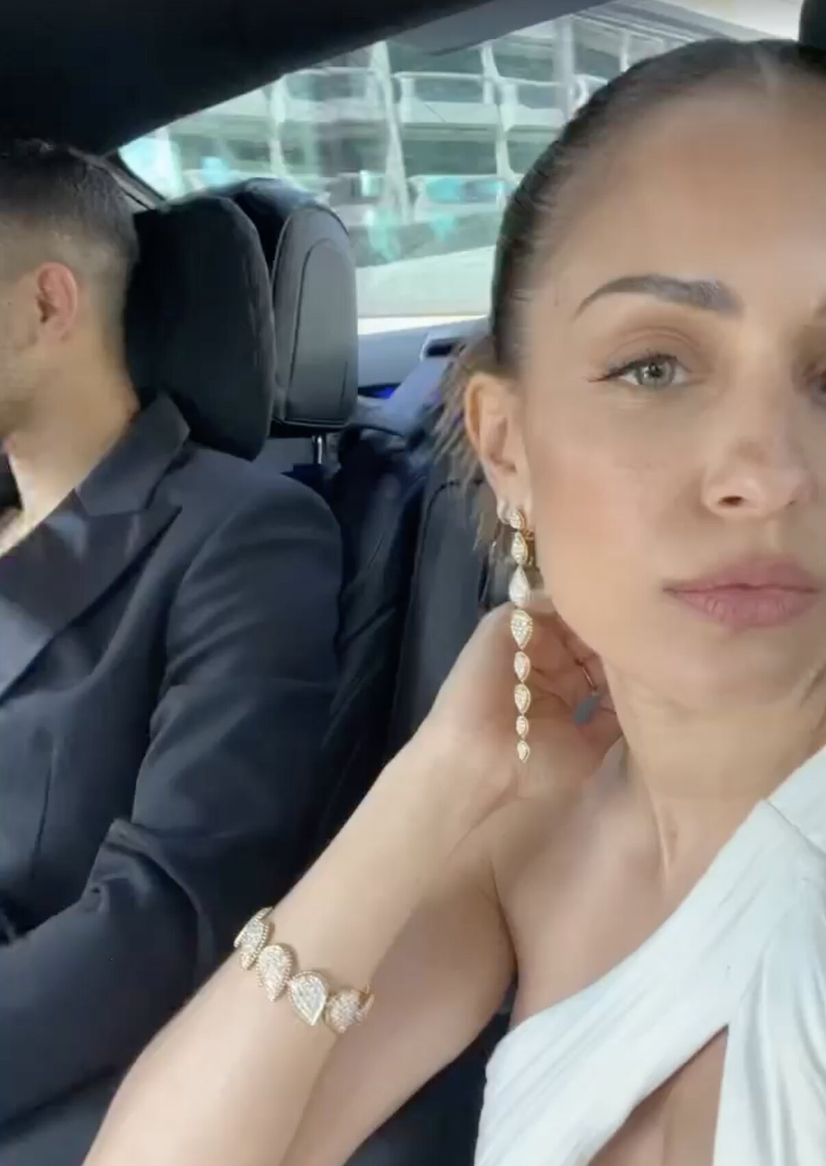 Hiba Abouk y Achraf Hakimi de camino al festival de Cannes 2022/ Foto: Instagram