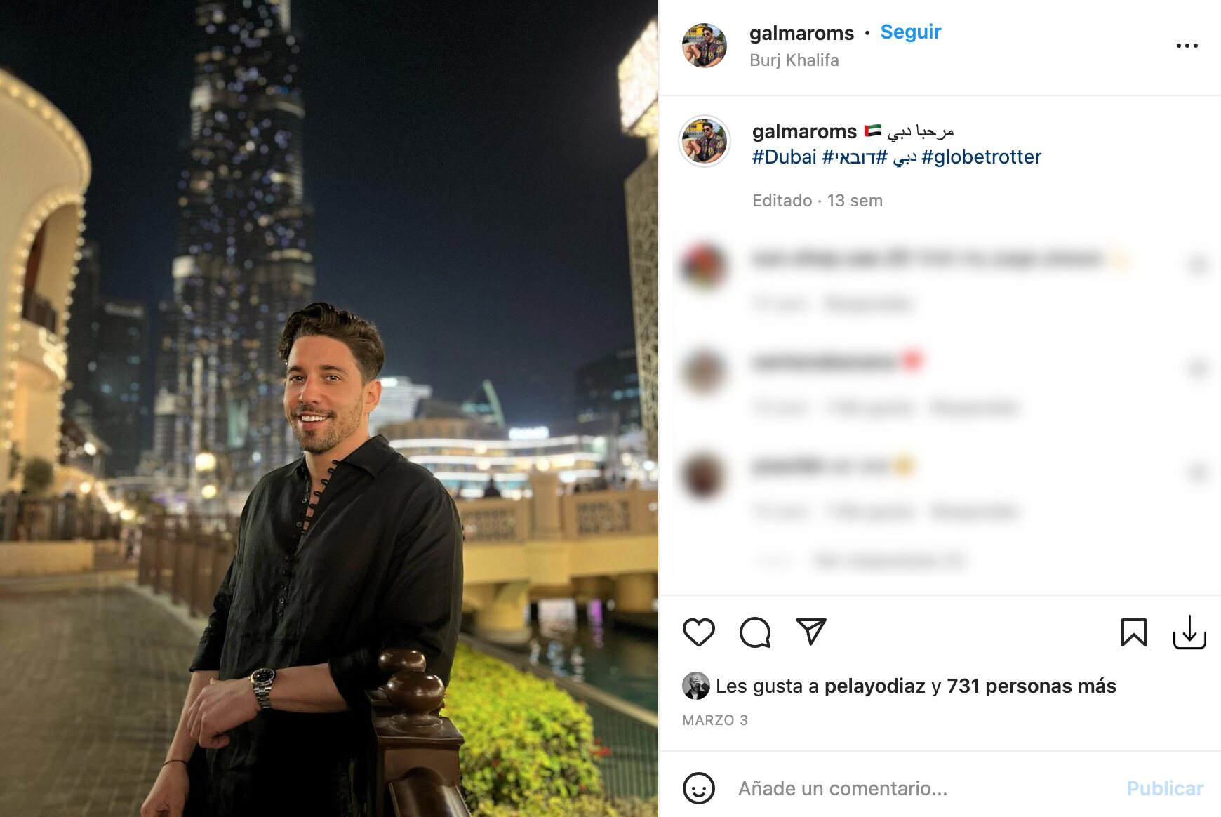 Gal Marom, el nuevo amor de Pelayo Díaz siete meses después de su separación | Foto: Instagram