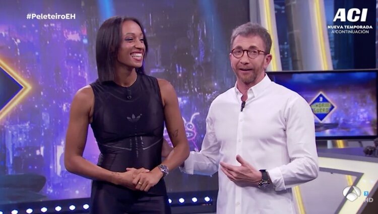 Ana Peleteiro y Pablo Motos en 'El Hormiguero' / Foto: antena3.com