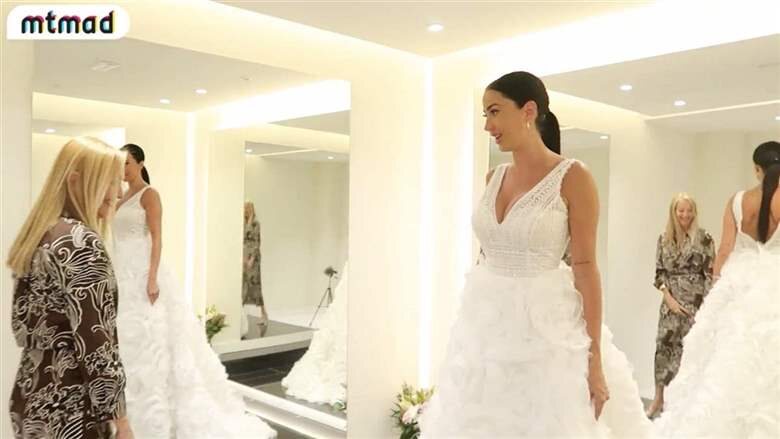 Aurah Ruiz probándose vestidos de novia/ Foto: Mtmad