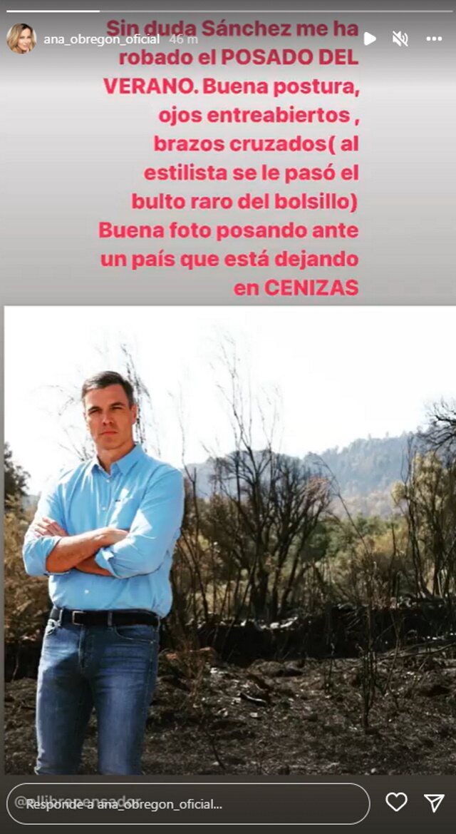 Ana Obregón se ríe de Pedro Sánchez/ Foto: Instagram