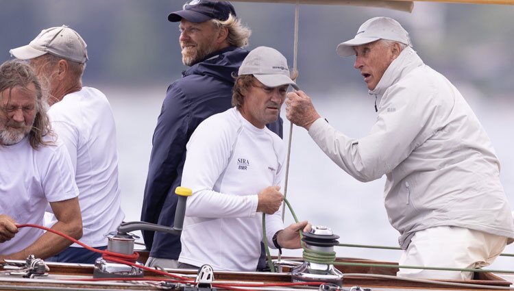 Harald de Noruega Copa del Mundo de 8 metros en el Lago Leman