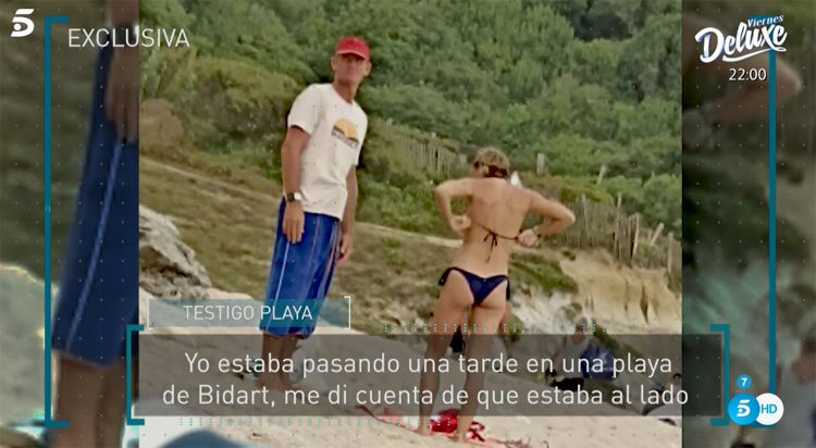 Iñaki Urdangarin y Ainhoa Armentia en una playa del sur de Francia