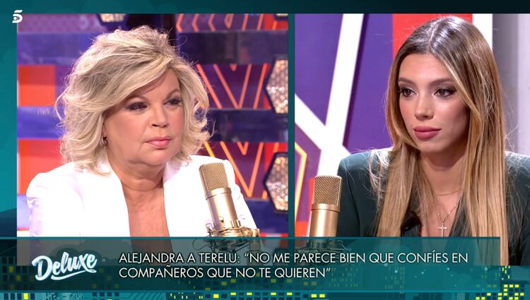 Alejandra Rubio durante la entrevista en el 'Deluxe' | Foto: Telecinco