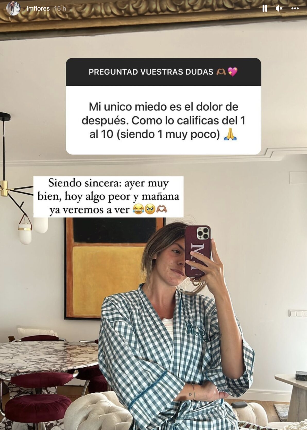 Laura Matamoros cuenta cómo se encuentra/ Foto: Instagram