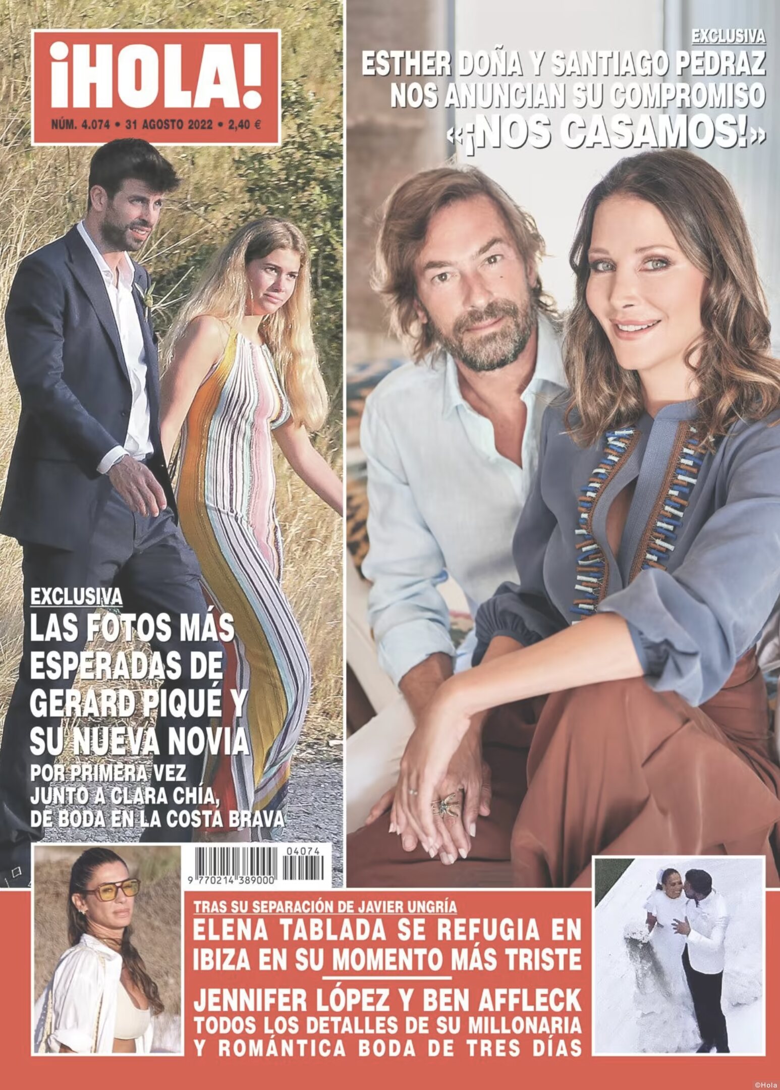 Esther Doña y Santiago Pedraz en la portada de ¡Hola!