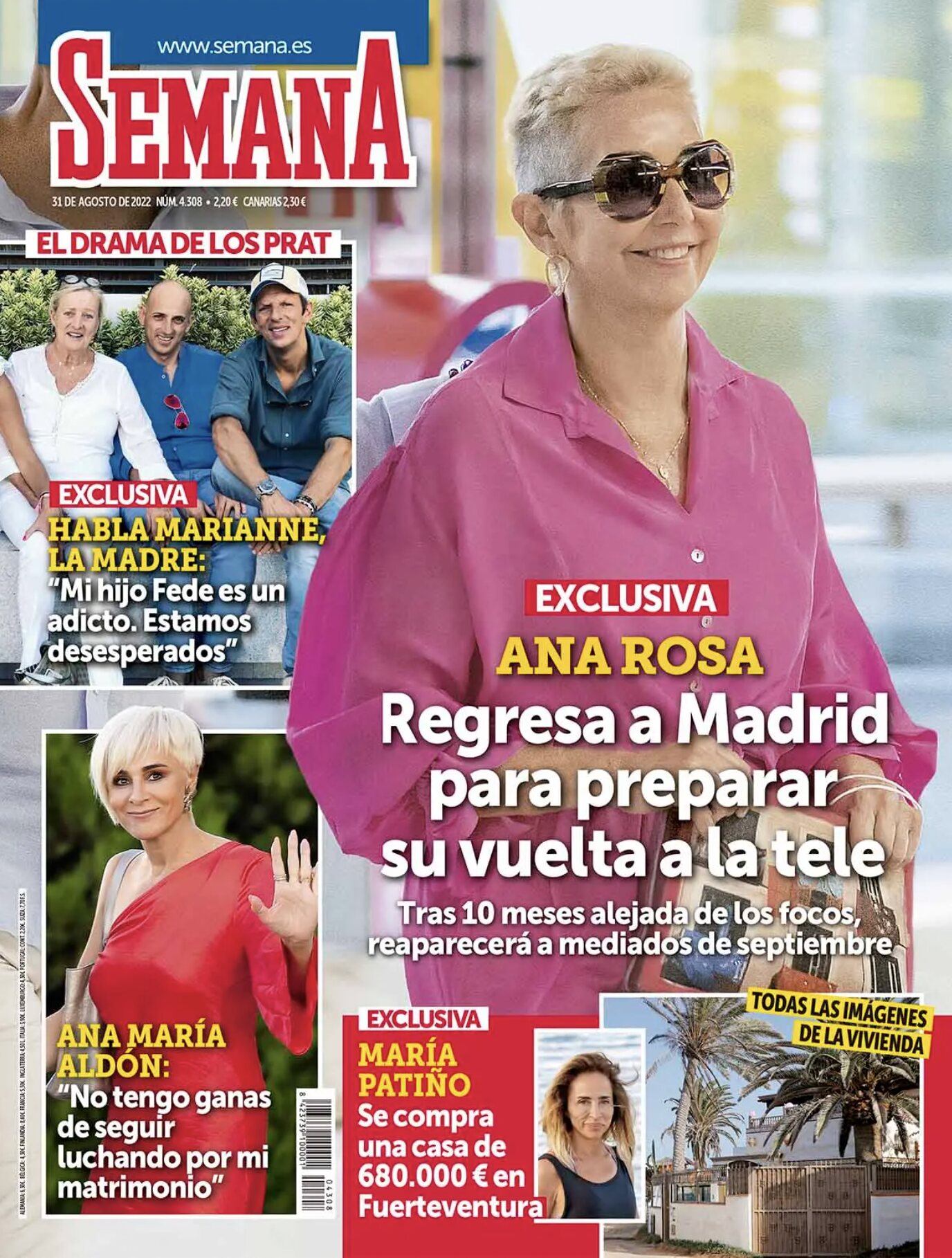 Ana Rosa Quintana en la portada de la revista Semana