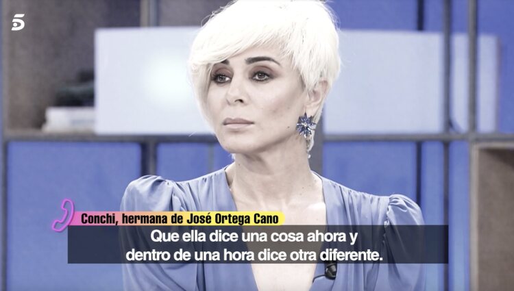 Conchi Ortega hablando sobre Ana María Aldón | Foto: Telecinco