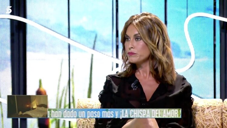 Raquel Lozano en el plató de 'Pesadilla en el Paraíso' |Foto: Telecinco