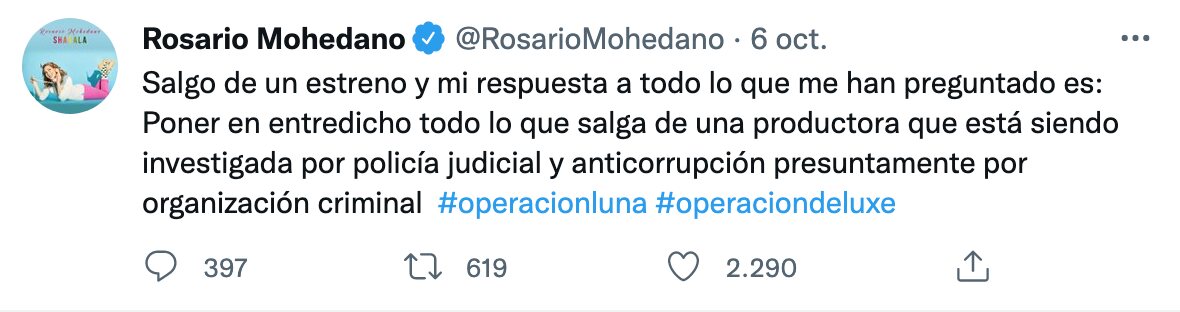 Rosario Mohedano no se corta ni un pelo | Foto: Twitter