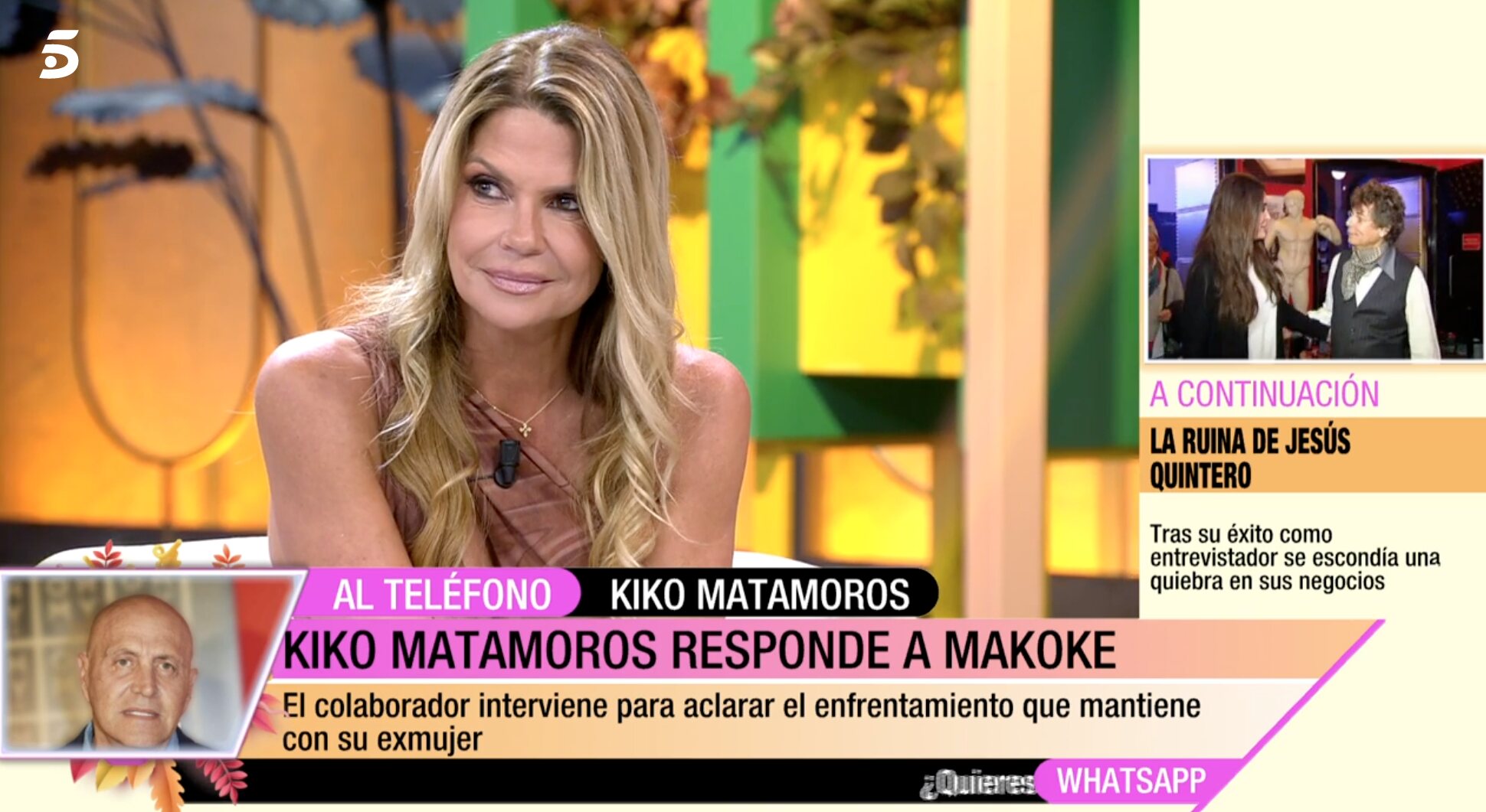 Makoke, sorprendida por la inesperada llamada de Kiko Matamoros | Foto: Telecinco.es