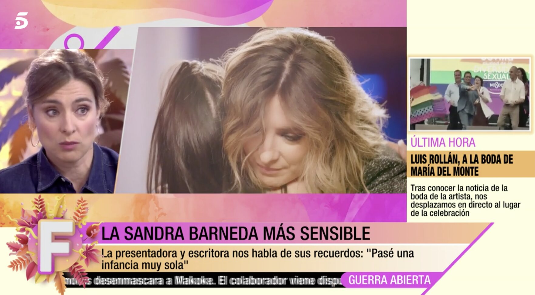 Sandra Barneda se sincera en 'Fiesta'/ Foto: telecinco.es