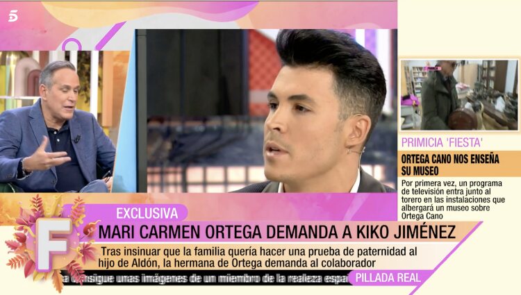 'Fiesta' desvelando la noticia de la denuncia a Kiko Jiménez |Foto: Telecinco