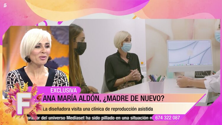 Ana María Aldón visita una clínica de fertilidad |Foto: Telecinco