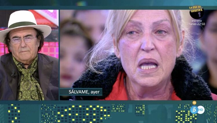 Al Bano viendo la reacción de Lydia Lozano al anuncio de su entrevista | telecinco.es