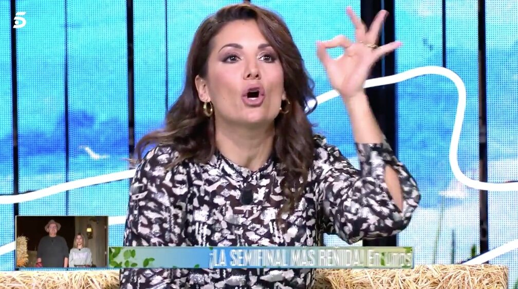 Nagore Robles en el plató de 'Pesadilla en el Paraíso'. / Foto: Telecinco.es