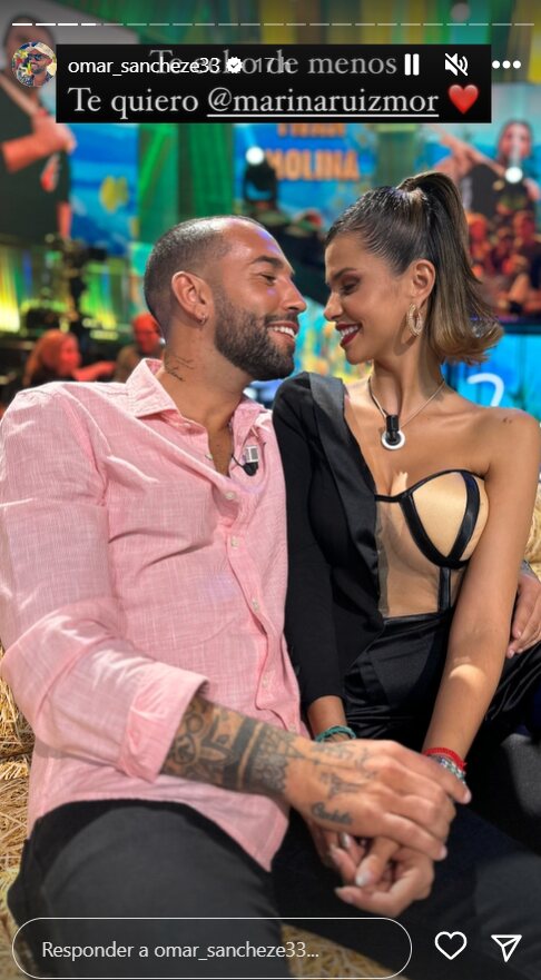 Omar Sánchez le declara su amor públicamente a Marina Ruiz/ Foto: Instagram