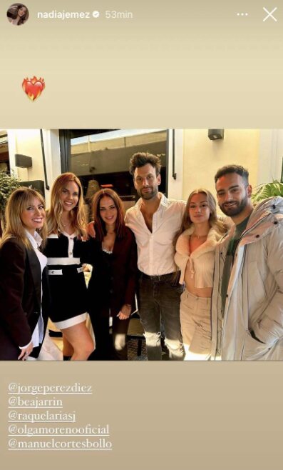 Olga Moreno y Jorge Pérez con amigos/ Foto: Instagram