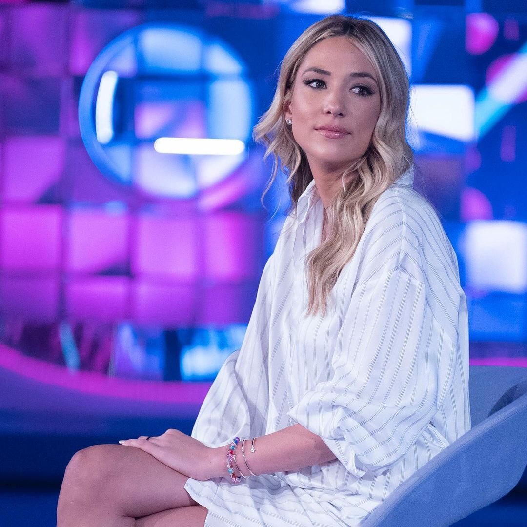 Alice Campello en el plató de 'Verissimo' en la televisión italiana/Foto: Instagram