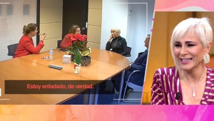 Ana María Aldón recibe la falsa llamada de José Ortega Cano/ Foto: Telecinco