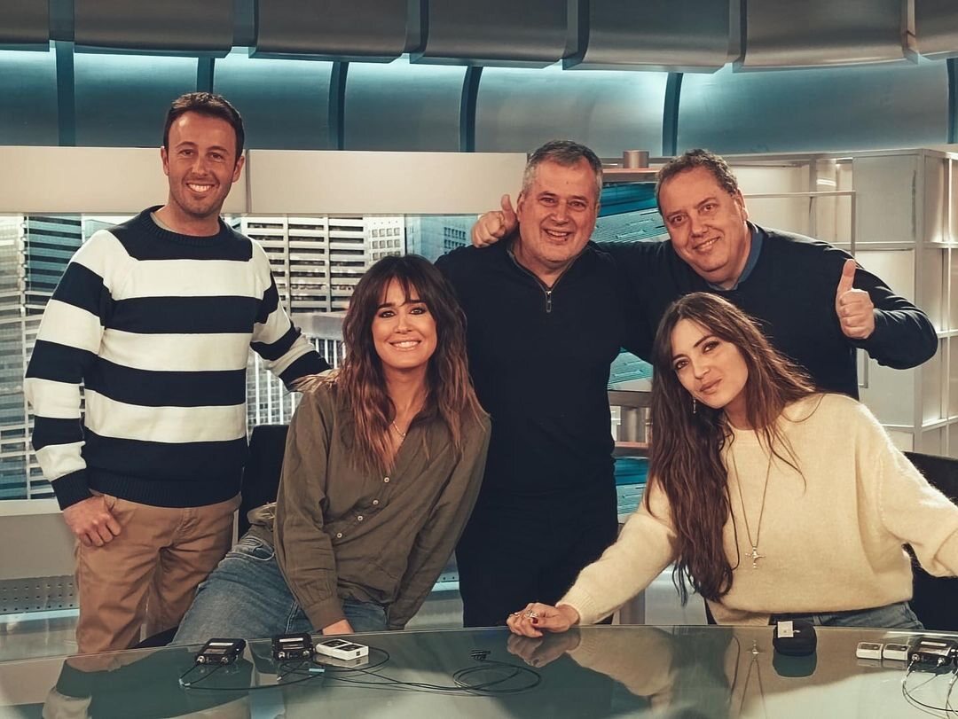 Sara Carbonero en su visita a Informativos Telecinco / Foto: Instagram