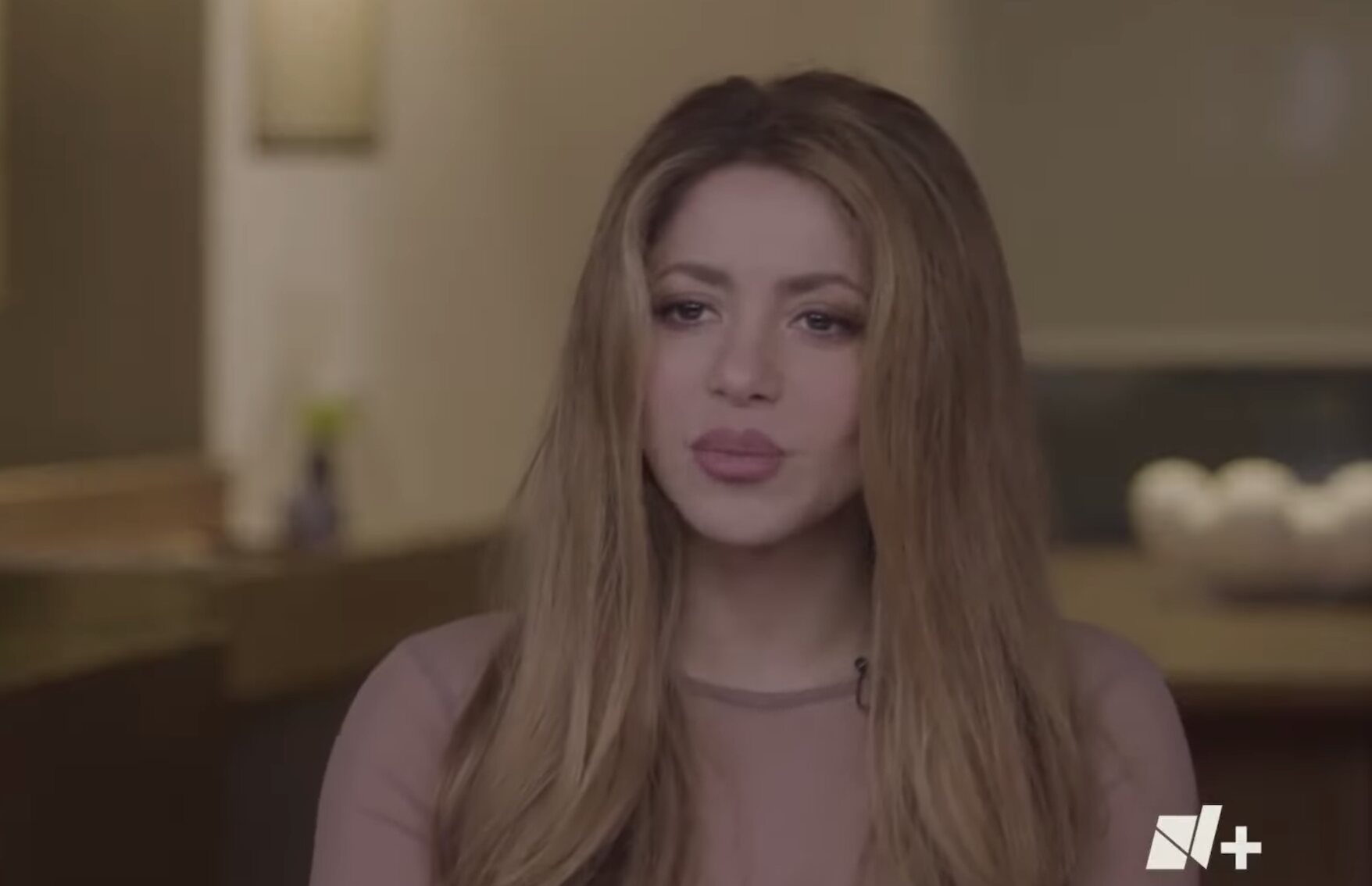 Shakira durante su entrevista con Enrique Acevedo en Barcelona