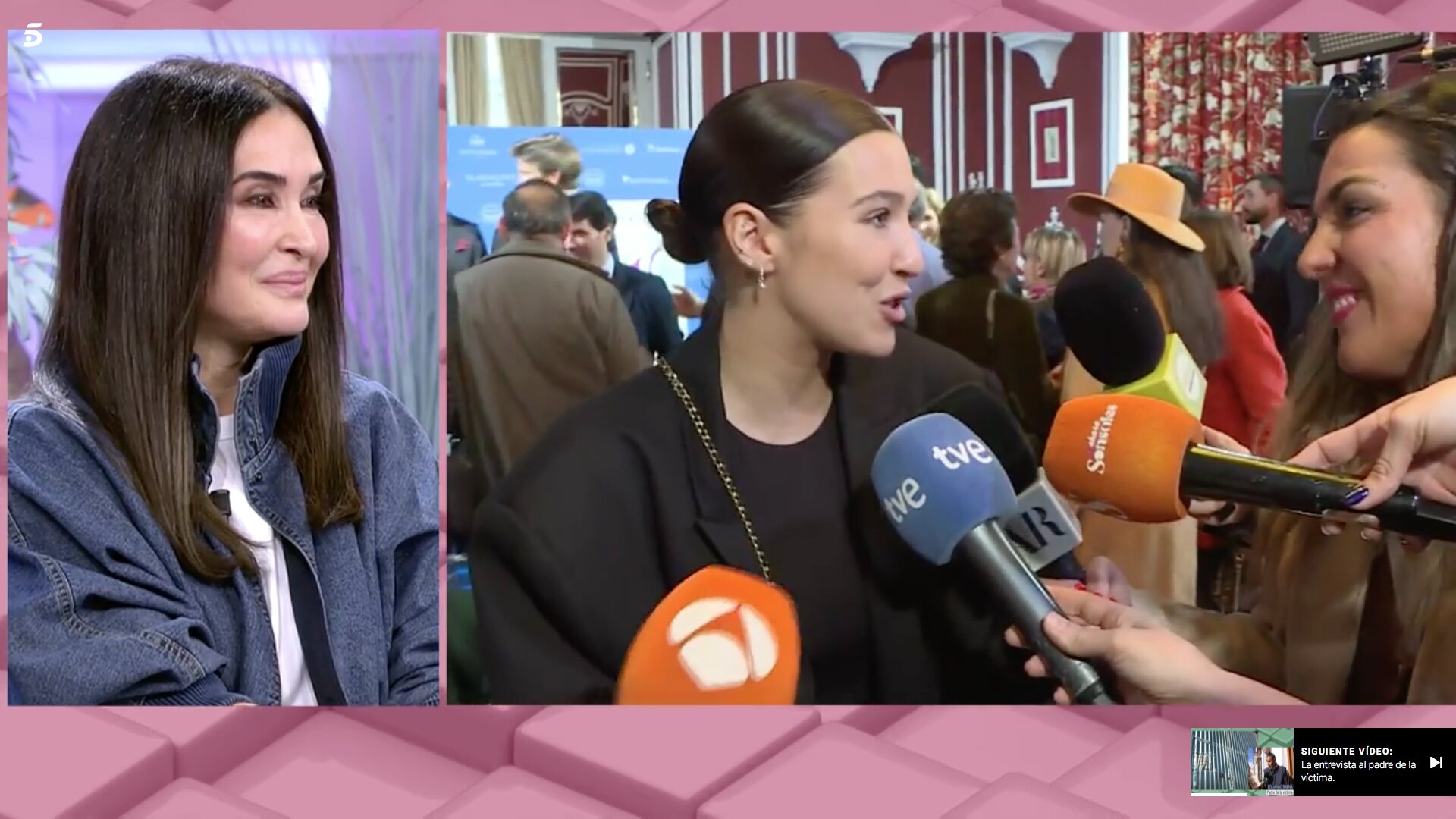 Alba Díaz en el reencuentro de su padre y su abuelo / Foto: Telecinco.es