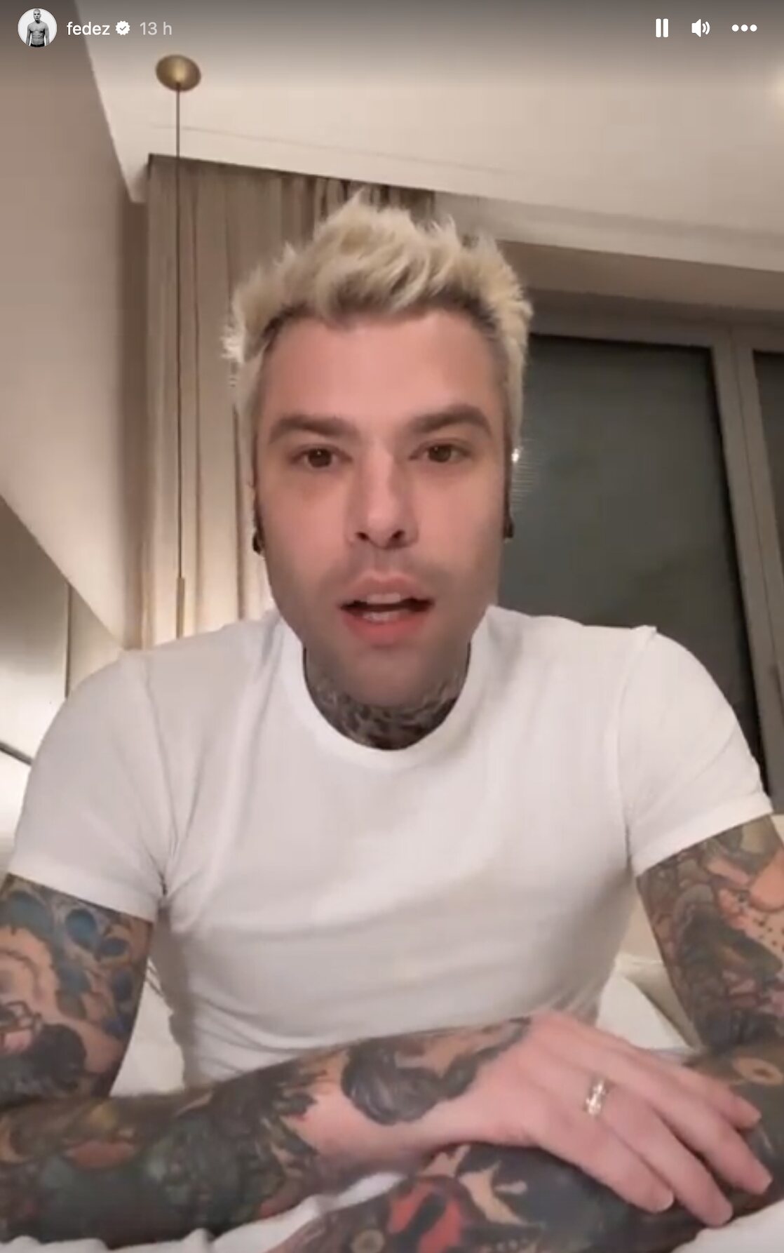 Fedez comparte un vídeo hablando de su salud mental/ Foto: Instagram