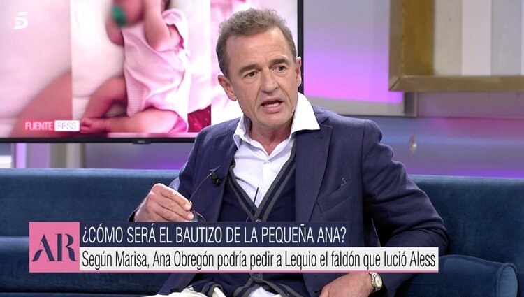 Alessandro Lequio habla sobre el tema del bautizo de su nieta Ana Sandra / Foto: Telecinco