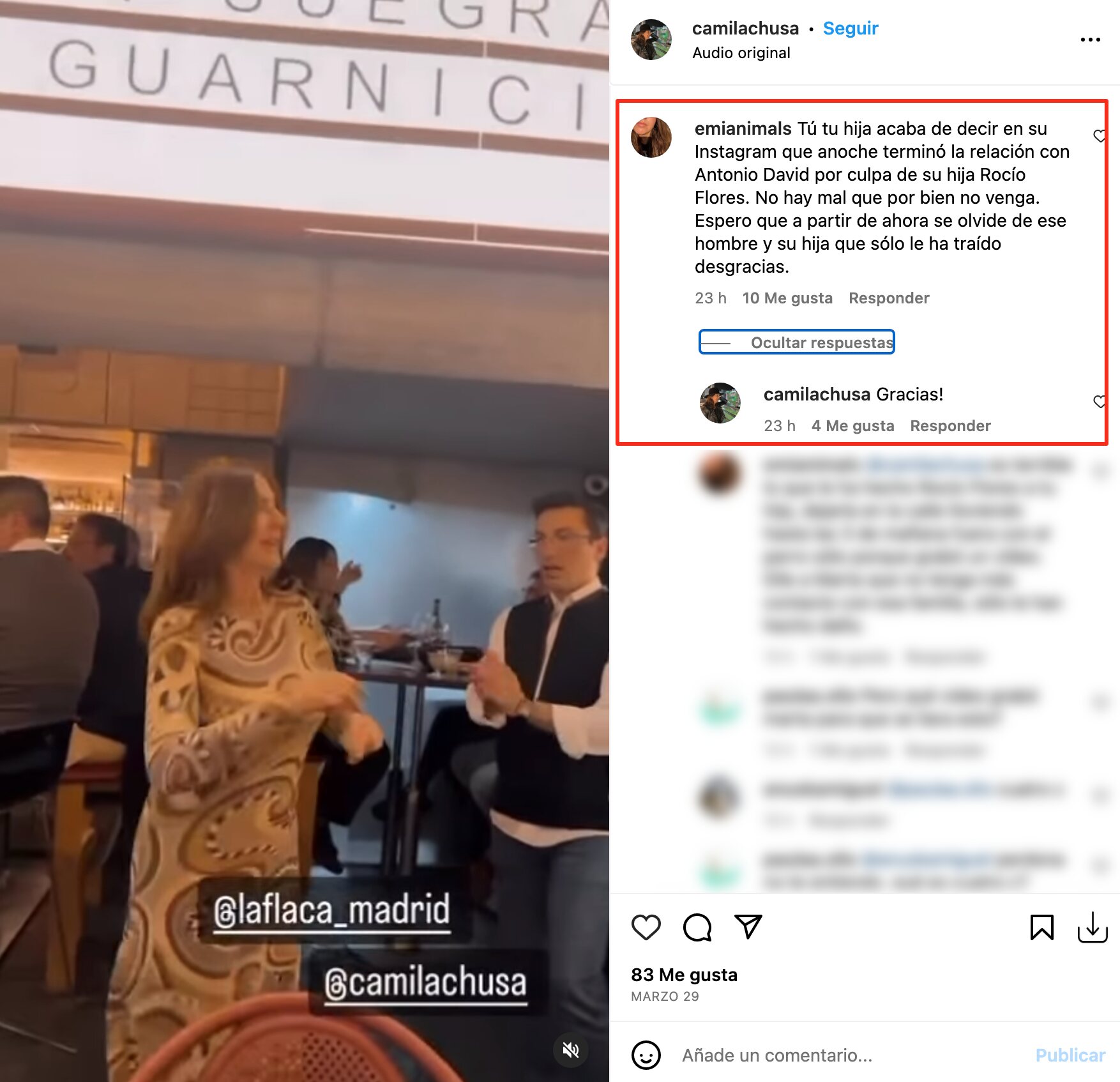 Este es el único comentario que ha hecho la madre de Marta Riesco | Foto: Instagram