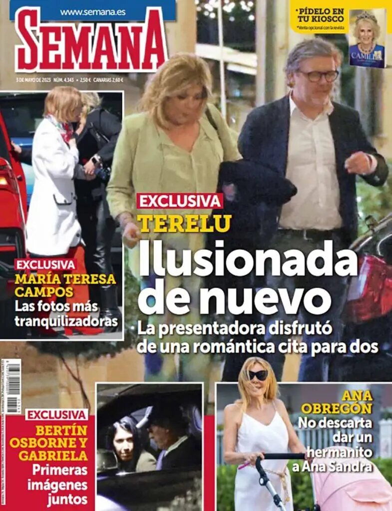 Portada de la revista Semana con María Teresa Campos