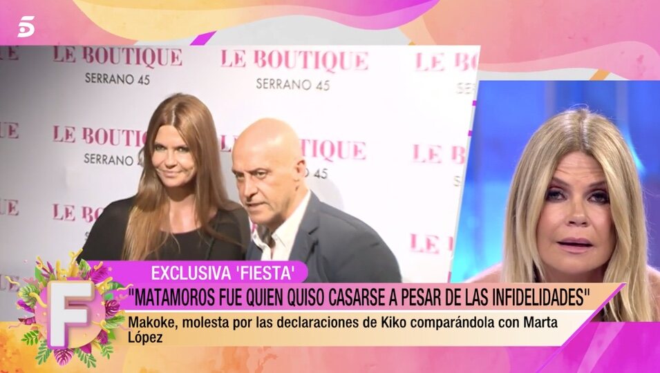 Makoke, indignada con las palabras de Kiko Matamoros sobre su boda/ Foto: Telecinco