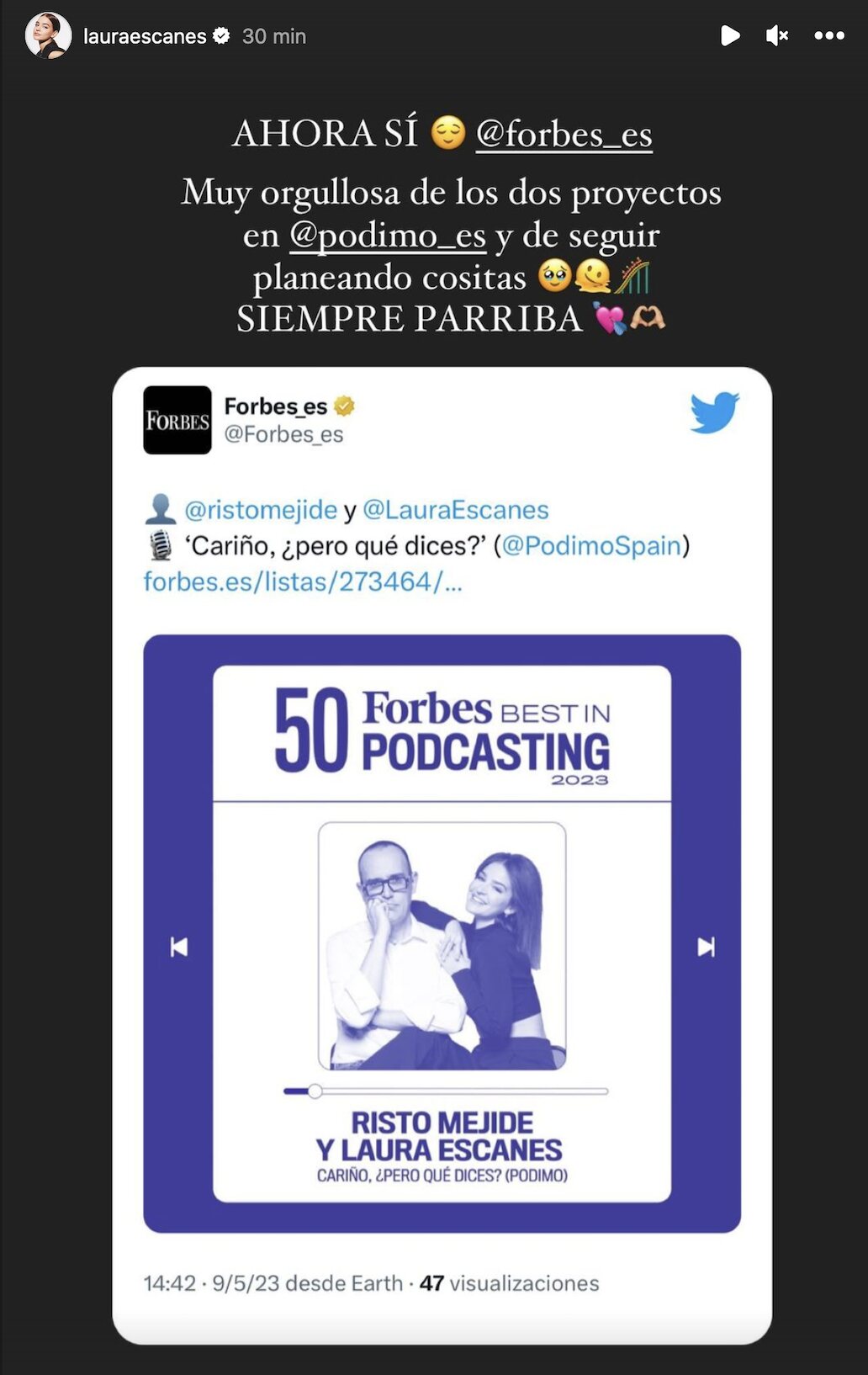 Laura Escanes ha compartido la corrección de Forbes/ Foto. Instagram